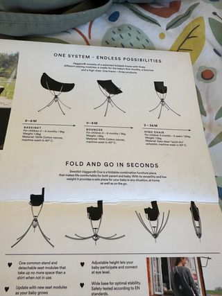 cuna + trona + tumbona de diseño