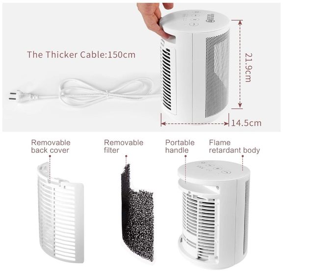 CALEFACTOR BAJO CONSUMO 900/1500W OSCILANTE