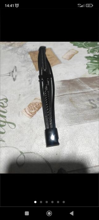 Pulsera cuero Cruz Negra