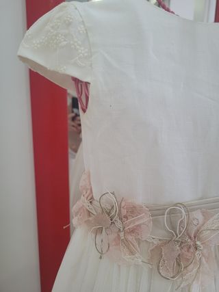 Vestido comunión lino y tul