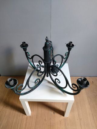 LÁMPARA DE ARAÑA DE HIERRO FORJADO