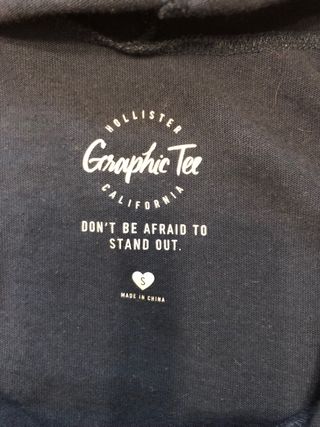 Camiseta chica manga larga azul Hollister talla S