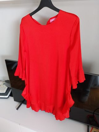 VESTIDO TERIA YABAR GARDENIA ROJO