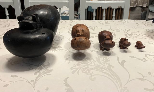 hipopótamos madera maciza