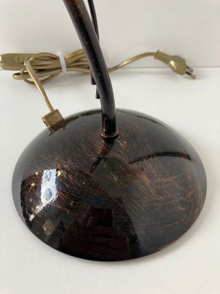 Lampada tavolo metallo/vetro soffiato