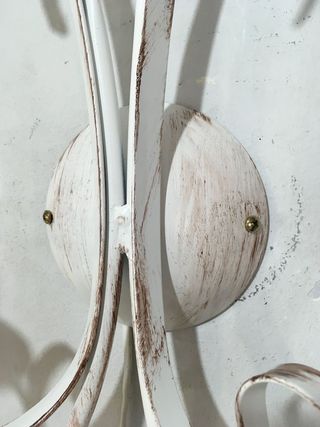 Lampada parete metallo bianco/rame