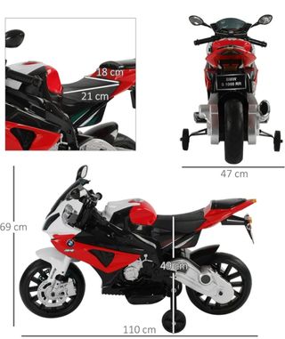 Moto BMW S1000R Eléctrica 12v niños