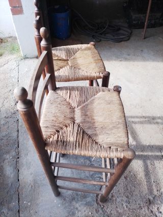 Butacas Sillas mesa antigua