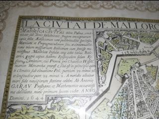 LÁMINA ENMARCADA CIUDAD DE MALLORCA 1644