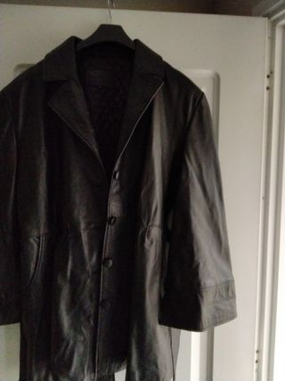 Parka piel ovino negro 