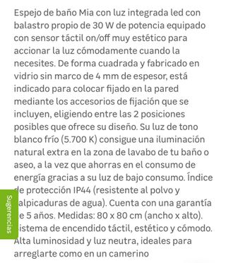 Espejo modelo Mia