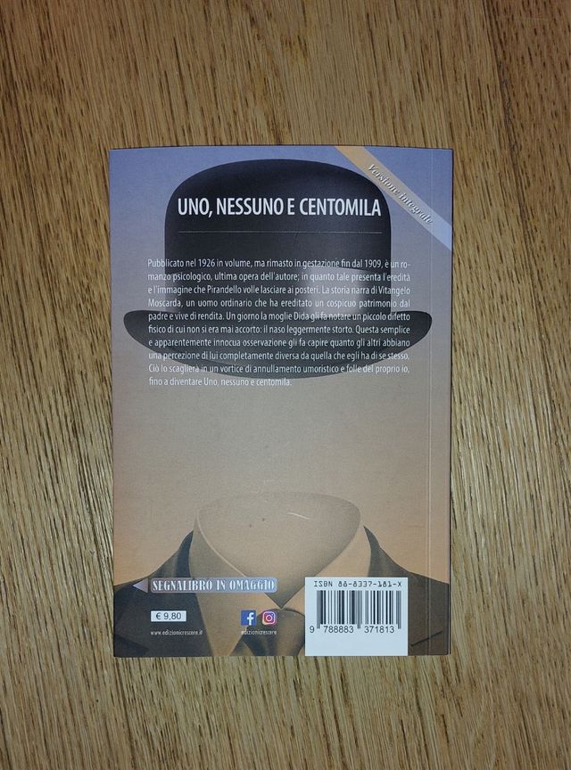 Libro Uno, nessuno, centomila Pirandello