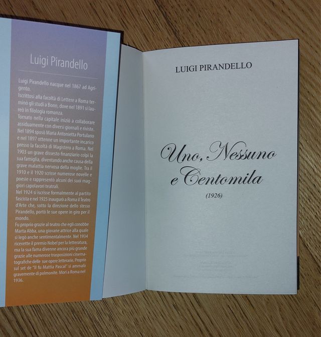 Libro Uno, nessuno, centomila Pirandello