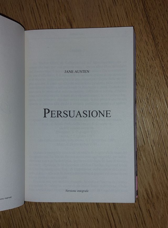 Libro "Persuasione" di Jane Austin