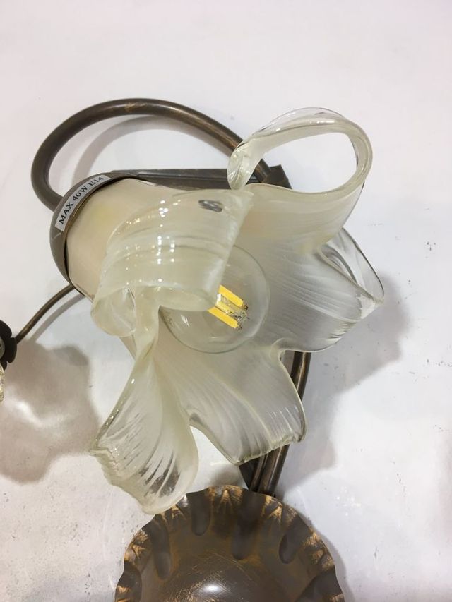 Lampada soffitto metallo/vetri soffiati