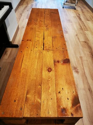 Mesa TV hecha a mano