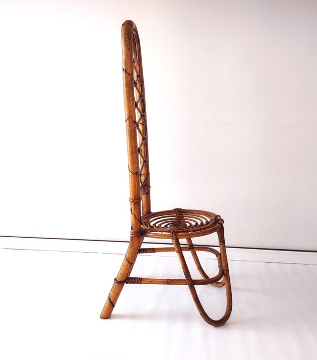 Sedia vintage '70 Bamboo stile Dirk Van Sliedreg