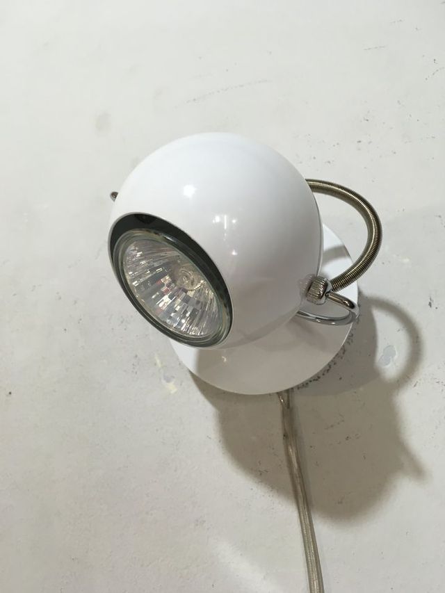 Faretto metallo bianco orientabile