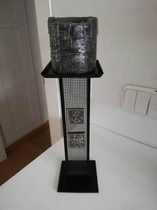 Candelabro negro de hierro