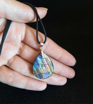 Colgante de Labradorita y Plata de Ley