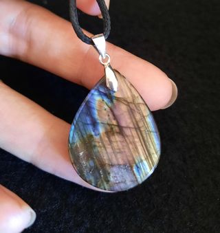 Colgante de Labradorita y Plata de Ley