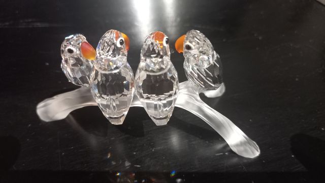 Swarosky Pappagallini su trespolo