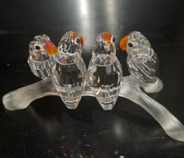 Swarosky Pappagallini su trespolo