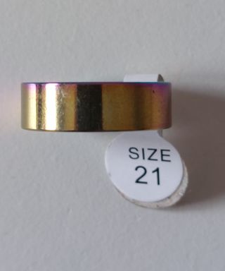 🆕️💍 T/21 Anillo holográfico acero inox