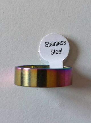 🆕️💍 T/21 Anillo holográfico acero inox