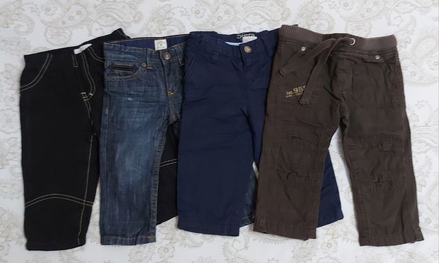 Lote 4 pantalones niño 6-12 meses