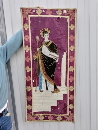 Tapiz de telas antiguo.