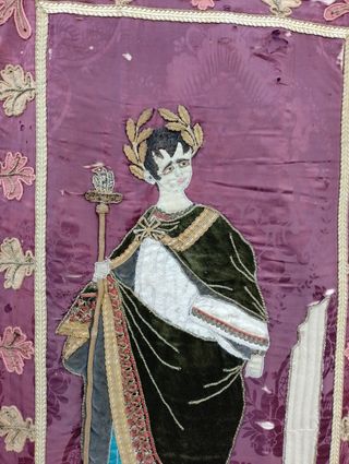 Tapiz de telas antiguo.