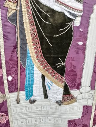 Tapiz de telas antiguo.