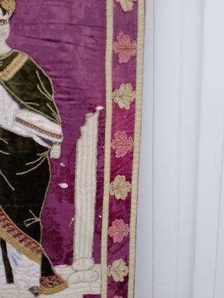 Tapiz de telas antiguo.