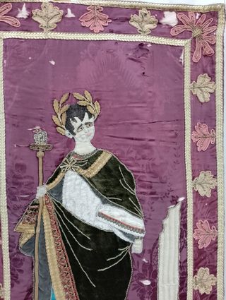 Tapiz de telas antiguo.