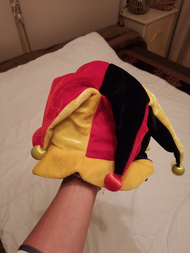 Gorro de arlequín con 6 puntas