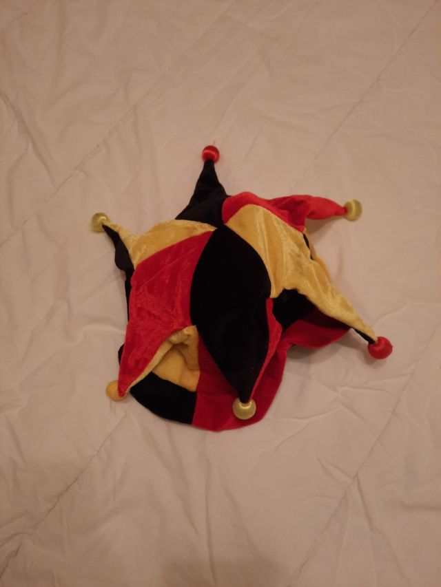 Gorro de arlequín con 6 puntas