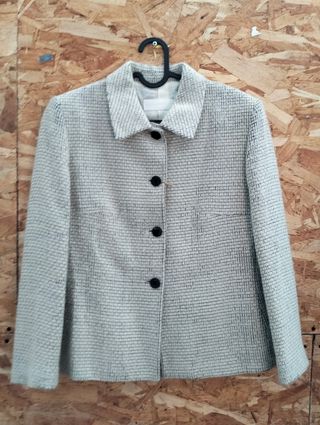 Chaqueta jaspeada blanca Purificación García 