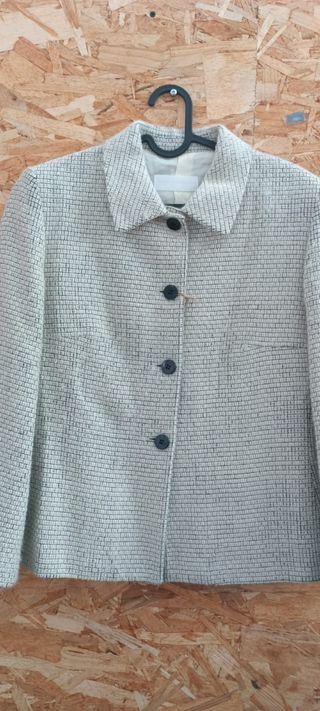 Chaqueta jaspeada blanca Purificación García 