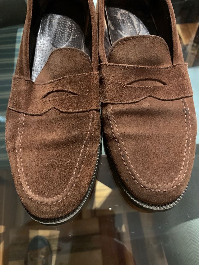mocasin zapato ante marron