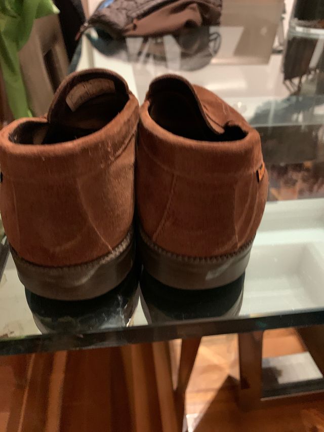 mocasin zapato ante marron