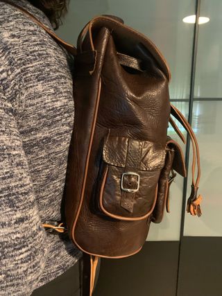 Mochila de cuero