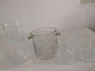 JUEGO WHISKY PLATA Y CRISTAL