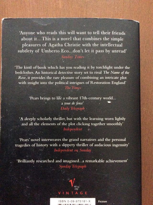 IAIN PEARS: AN INSTANCE OF THE FINGERPOST - INGLÉS