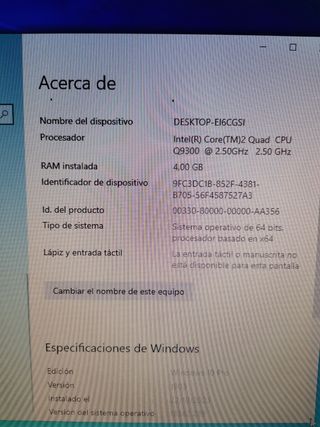 Semitorre Packard bell Intel core 2 quad