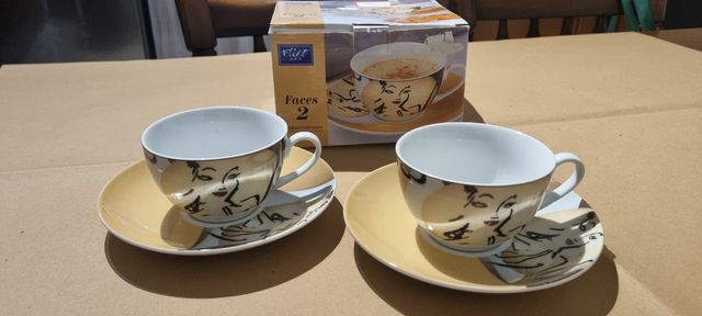 Set tazze cappuccino Faces