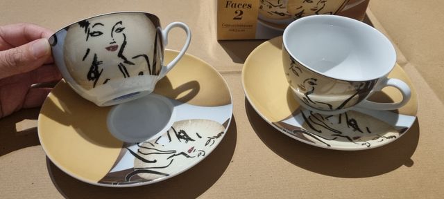 Set tazze cappuccino Faces