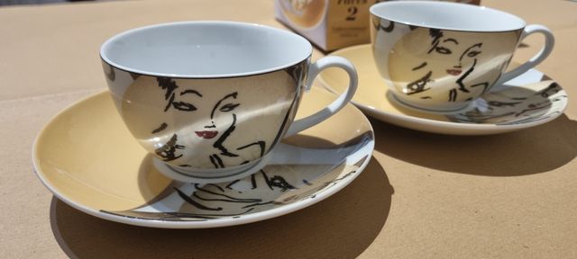 Set tazze cappuccino Faces