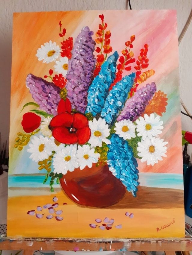 Cuadro Jarrón con flores