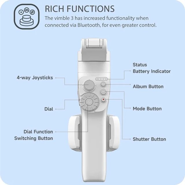 Estabilizador 3 ejes Vimble para telef